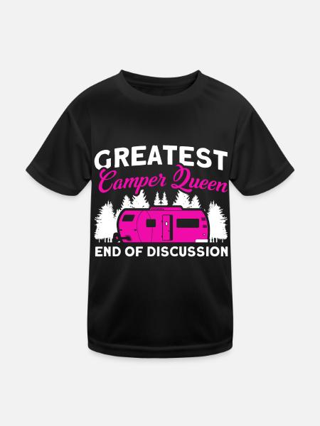 Camping camping en plein air Camping Camping - T-shirt sport Enfant - noir - Devant
