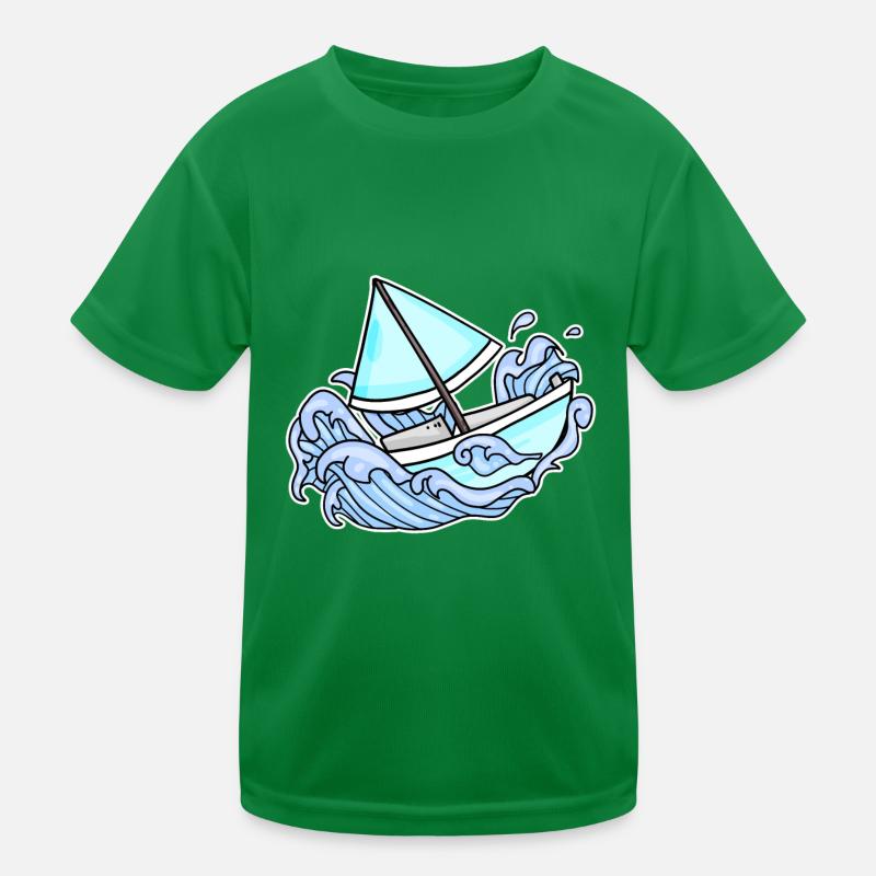 Sailing Sailboat Boat Kids Functional T-Shirt