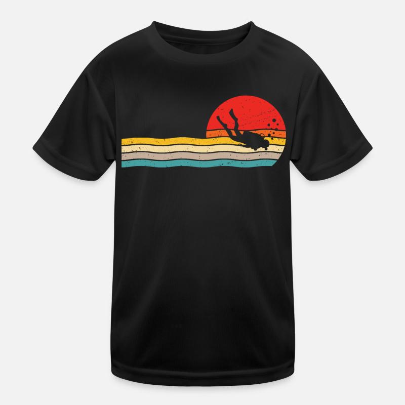 Plongée Rétro Diver Scuba Diver T-shirt sport Enfant