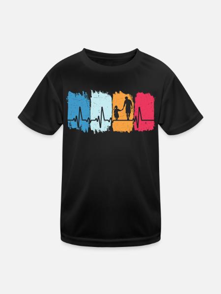 Cadeau rétro papa et fille, père et fille - T-shirt sport Enfant - noir - Devant