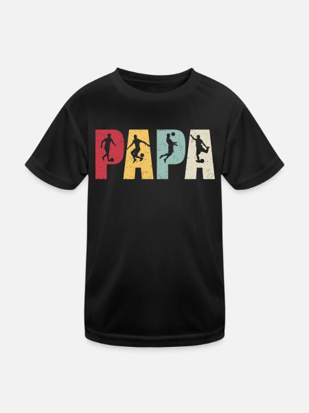 Papa Soccer Soccer Soccer Père - T-shirt sport Enfant - noir - Devant