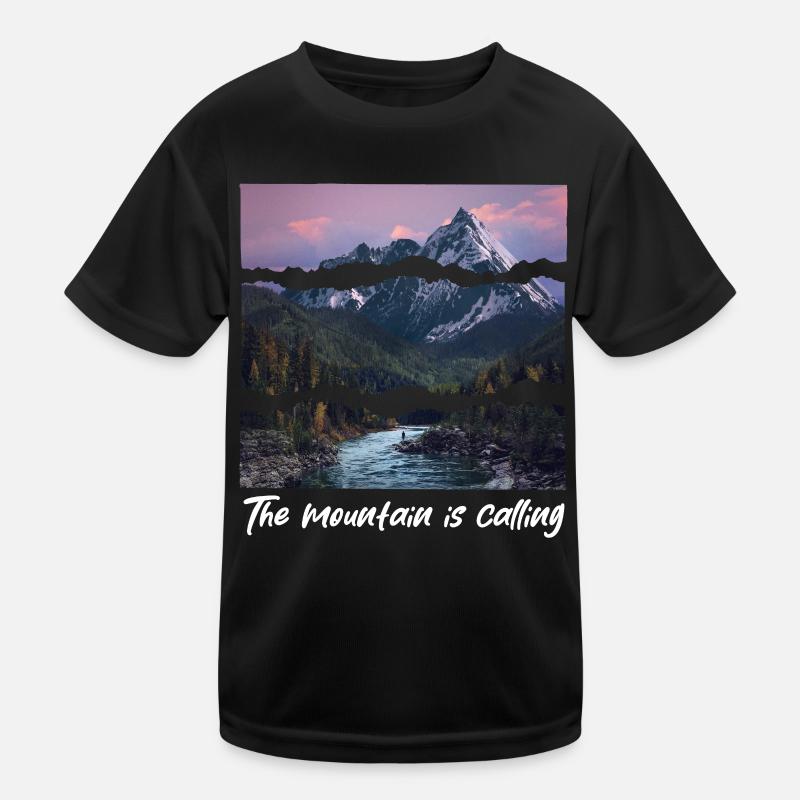 the mountain is calling Kids Functional T-Shirt
