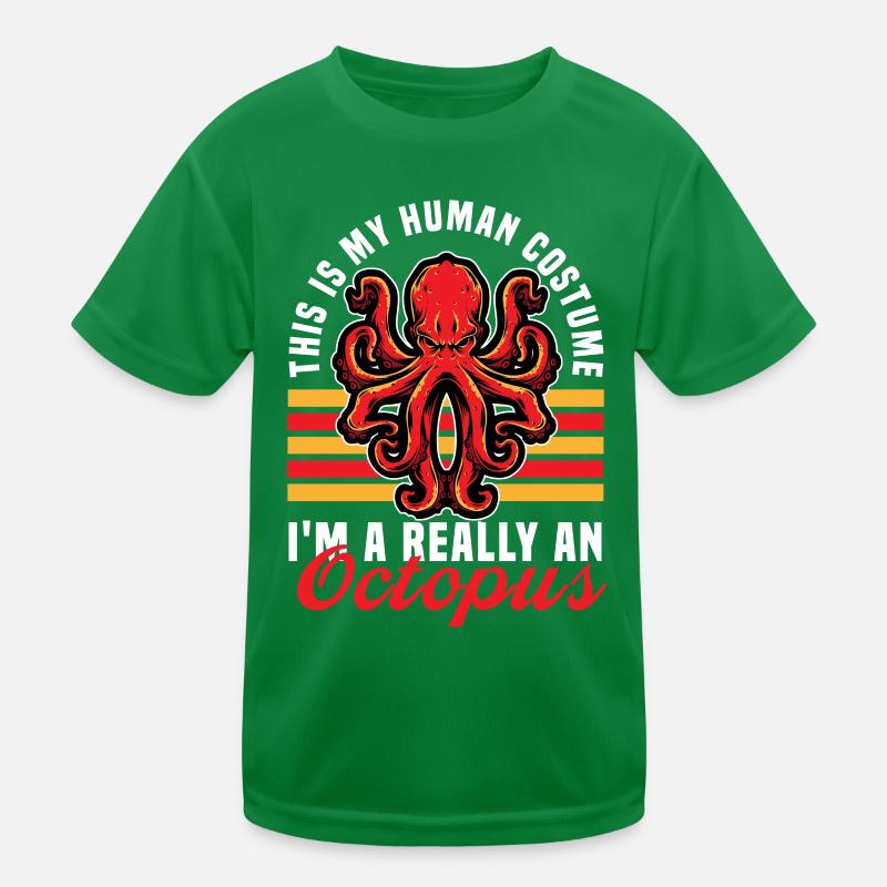 octopus Kinder Funktions-T-Shirt