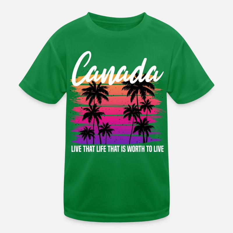 Canada Retro Kids Functional T-Shirt
