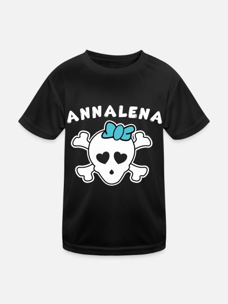 Pirate Annalena Design pour les filles et les femmes - T-shirt sport Enfant - noir - Devant