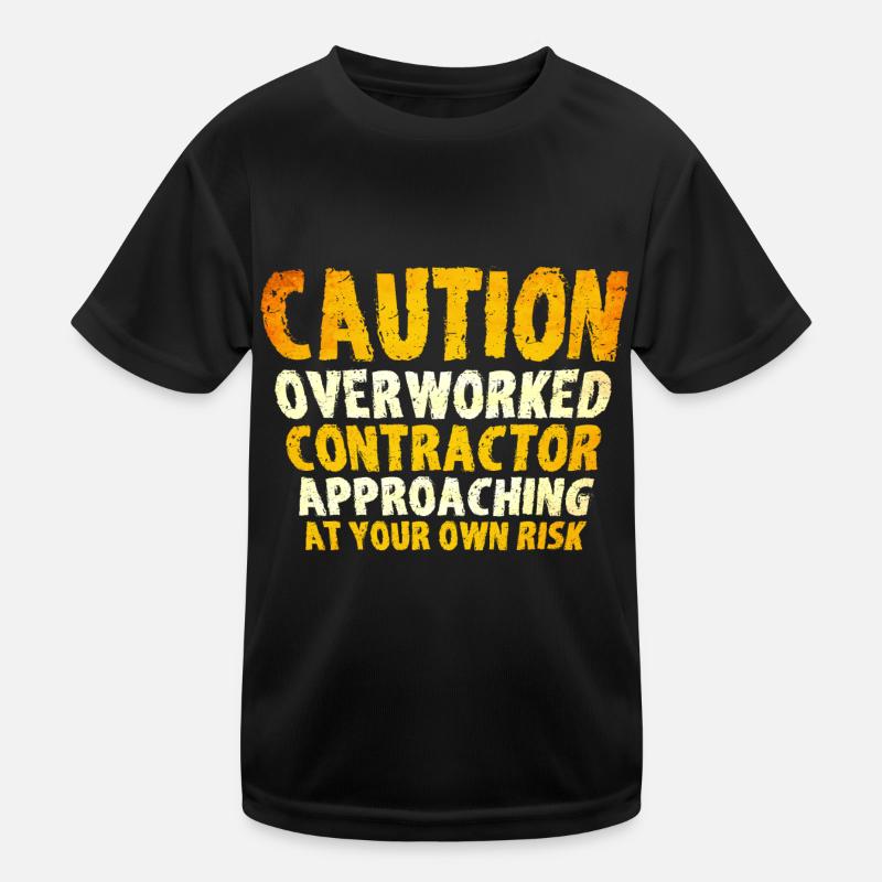 Arbeit Bauherr Bauunternehmer Geschenk Kinder Funktions-T-Shirt