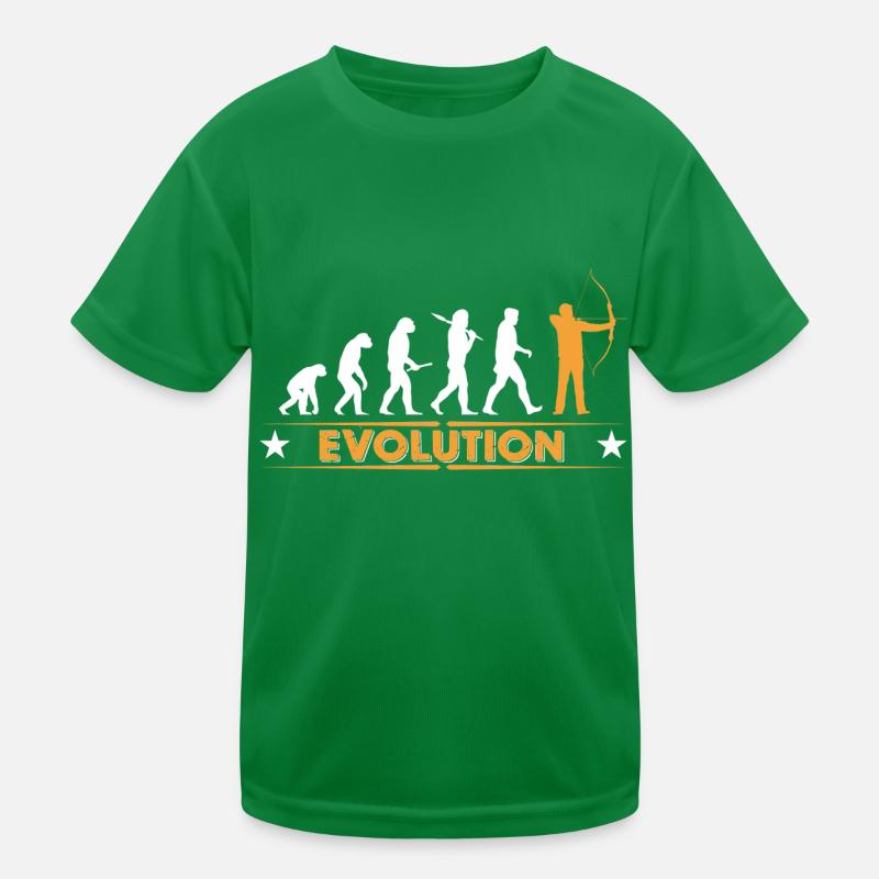 Bogenschiessen Evolution - orange/weiss Kinder Funktions-T-Shirt