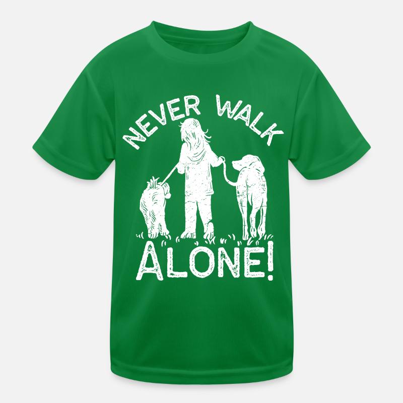 Hund / Hunde - Never walk alone Kinder Funktions-T-Shirt