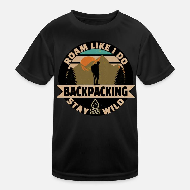 Backpackers design backpacking Kids Functional T-Shirt