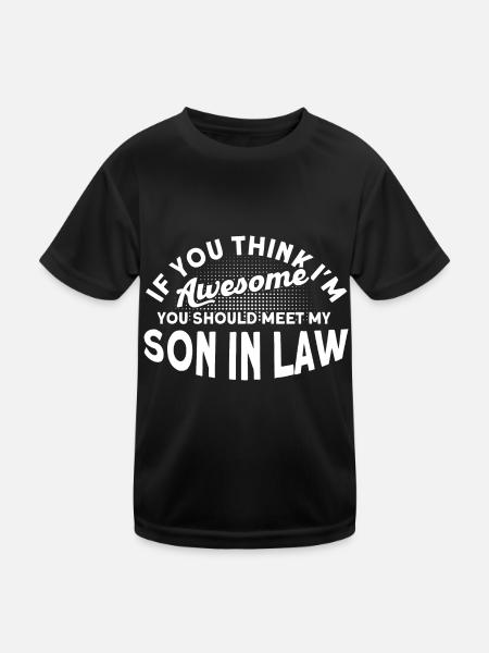 Meinen Schwiegersohn kennenlernen - Kinder Funktions-T-Shirt - Schwarz - Vorne
