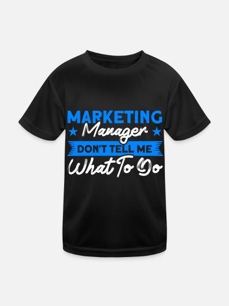 Manager Marketing Manager Digital Marketing - Kids Functional T-Shirt - black - Front