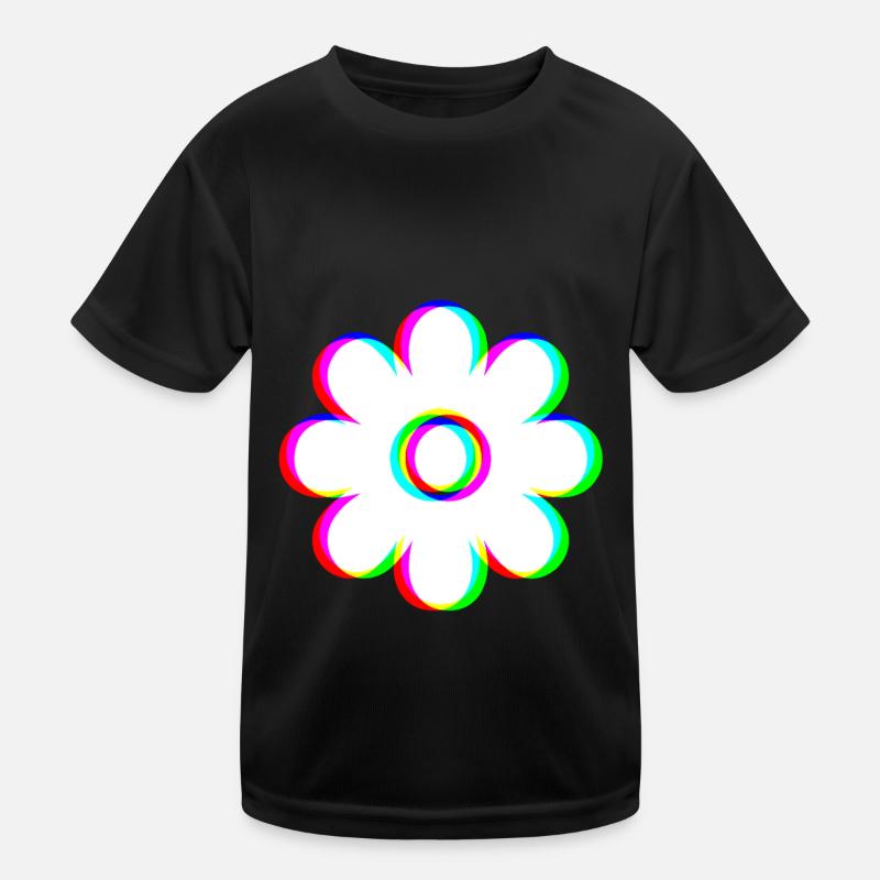 EDM Tricolor - Blossom 2 - Glitch - Rave Style Kids Functional T-Shirt