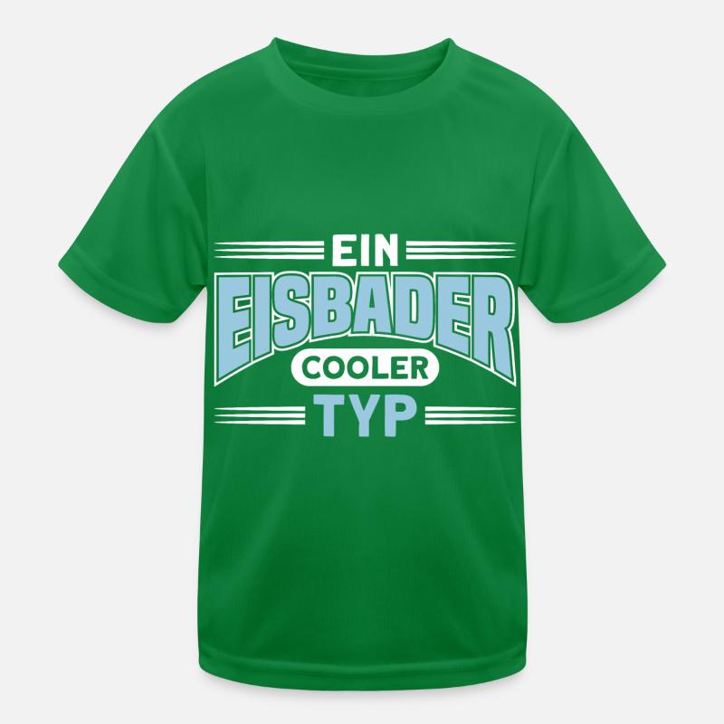 Ein Eisbader Cooler Typ Kinder Funktions-T-Shirt