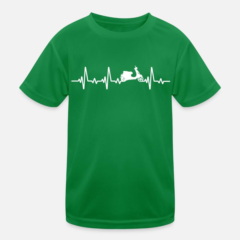 Scooter Heartbeat scooter ride scooter moped Kids Functional T-Shirt