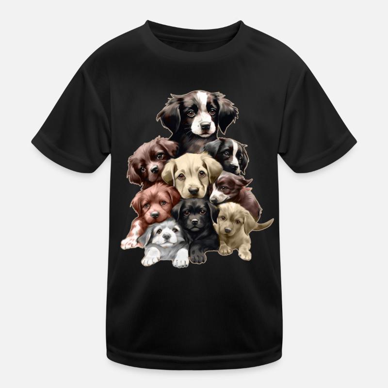 Lustige Hunde Kinder Funktions-T-Shirt