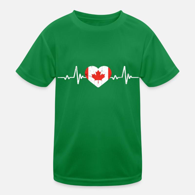 Canada Heart Drapeau canadien Rétro T-shirt sport Enfant