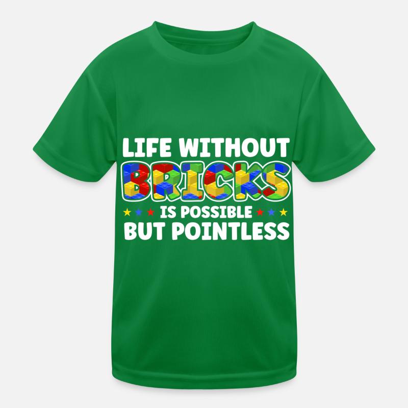 Baustein Klemmbaustein Baustein Kinder Funktions-T-Shirt