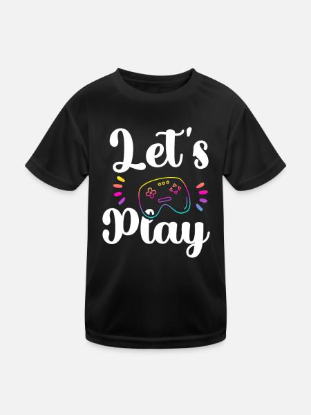 Play Lets Play Gaming PC - Kids Functional T-Shirt - black - Front