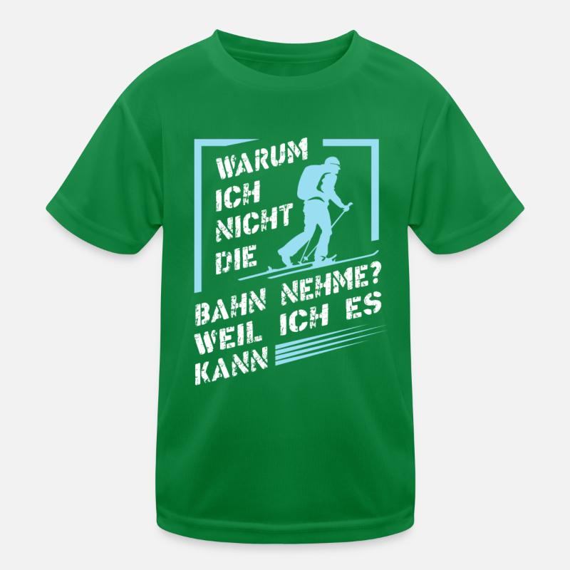 Why don't I take the train? Ski touring Kids Functional T-Shirt