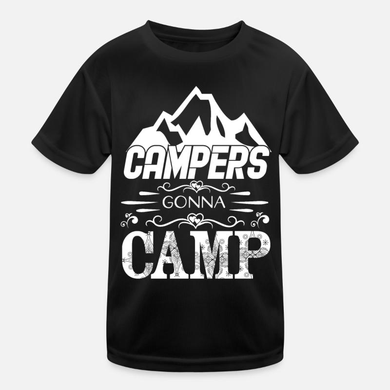 Campeurs allant au camp caming camper camper T-shirt sport Enfant