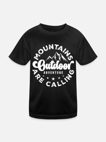 Die Berge ruf - Les montagnes appellent - wandern - T-shirt sport Enfant - noir - Devant