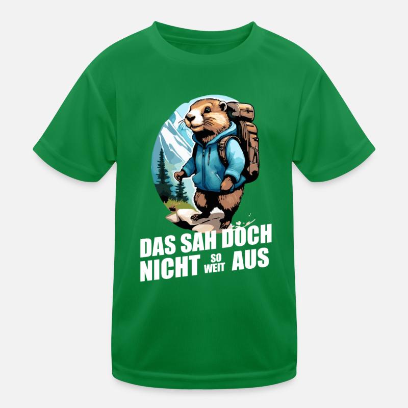 Murmeltier Wanderspruch wandern Berge so weit Kinder Funktions-T-Shirt