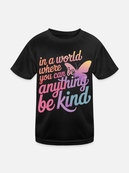 Schmetterling Monarchfalter Bunt Schmetterlinge - Kinder Funktions-T-Shirt - Schwarz - Vorne