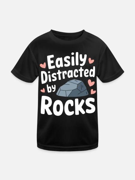 Experte für Geologie Gestein Geologe - Kinder Funktions-T-Shirt - Schwarz - Vorne