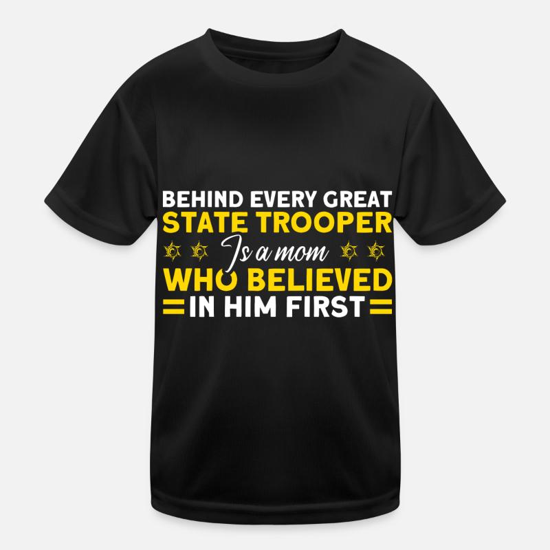 Mutter Polizeibeamter Polizeidienst Polizist Kinder Funktions-T-Shirt