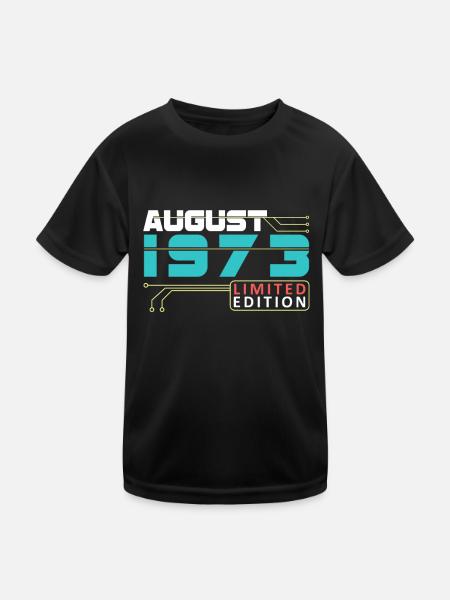 Août 1973 - Anniversaire en août - T-shirt sport Enfant - noir - Devant