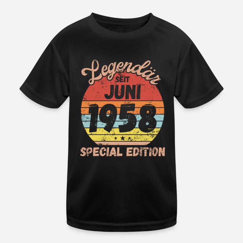 Juni 1958 - Geburtstag im Juni Kinder Funktions-T-Shirt
