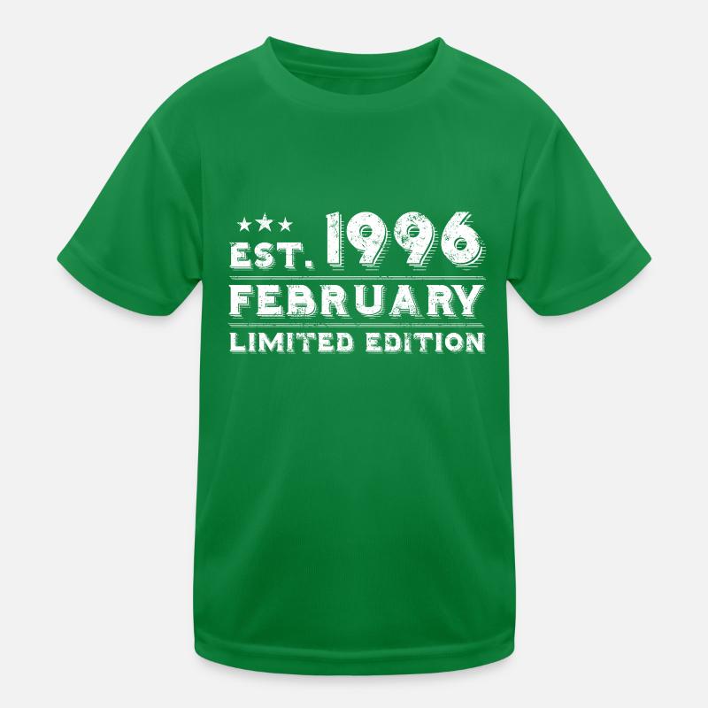 February 1996 - Geburtstag im Februar Kinder Funktions-T-Shirt