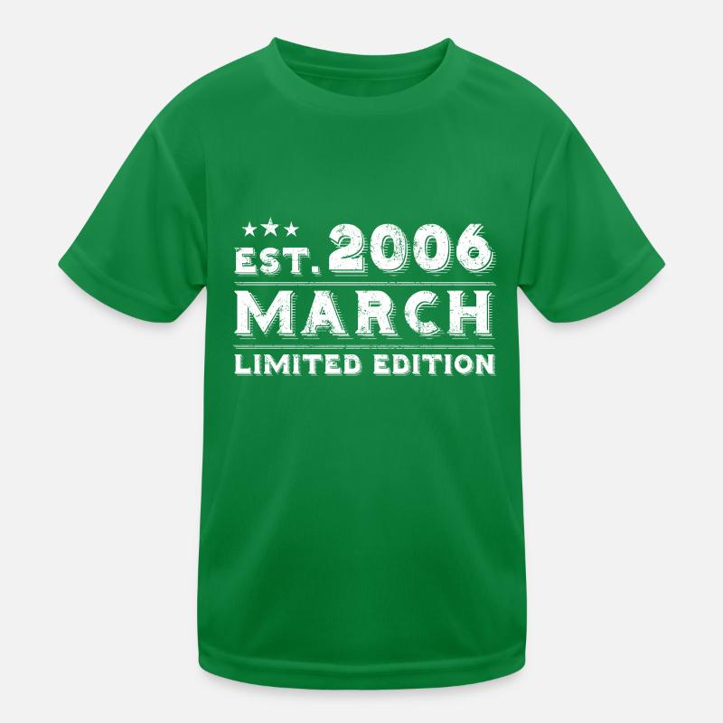 March 2006 - Geburtstag im März Kinder Funktions-T-Shirt