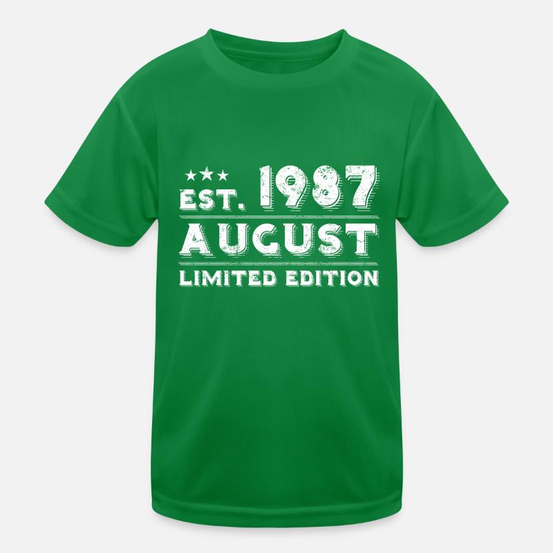 August 1987 - Birthday in August Kids Functional T-Shirt