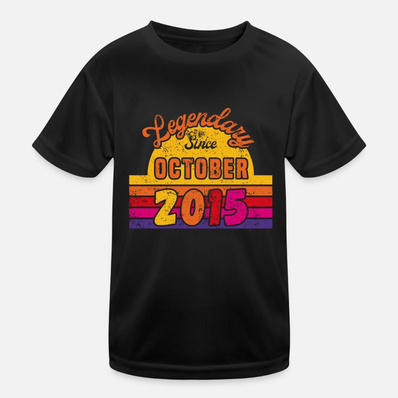 October 2015 - Geburtstag im Oktober Kinder Funktions-T-Shirt