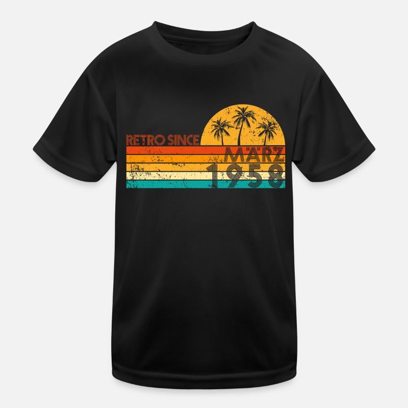 Retro since March 1958 - Birthday in March Kids Functional T-Shirt