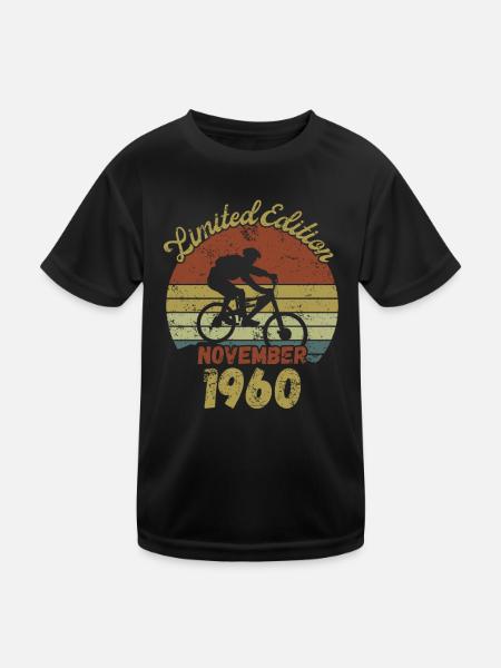 Anniversaire Vélo Vélo Novermber 1960 - T-shirt sport Enfant - noir - Devant