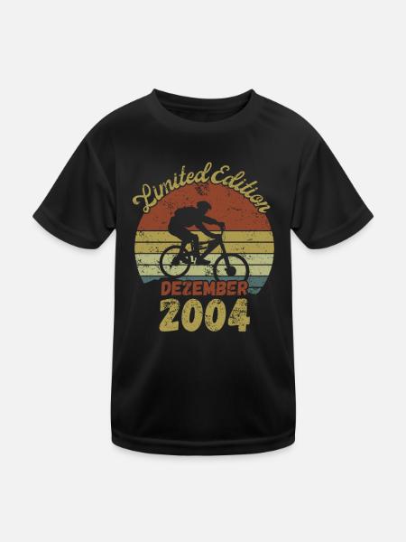 Birthday Bike Bike December 2004 - Kids Functional T-Shirt - black - Front