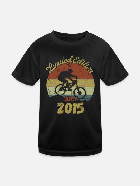 Birthday Bike Bike July 2015 - Kids Functional T-Shirt - black - Front