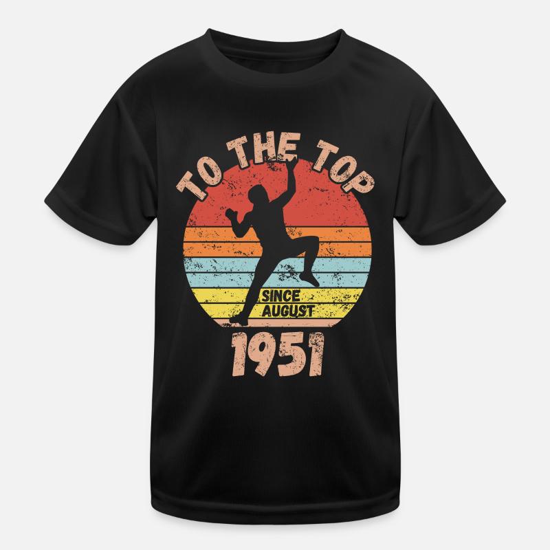 Anniversaire Escalade De Bloc depuis août 1951 T-shirt sport Enfant