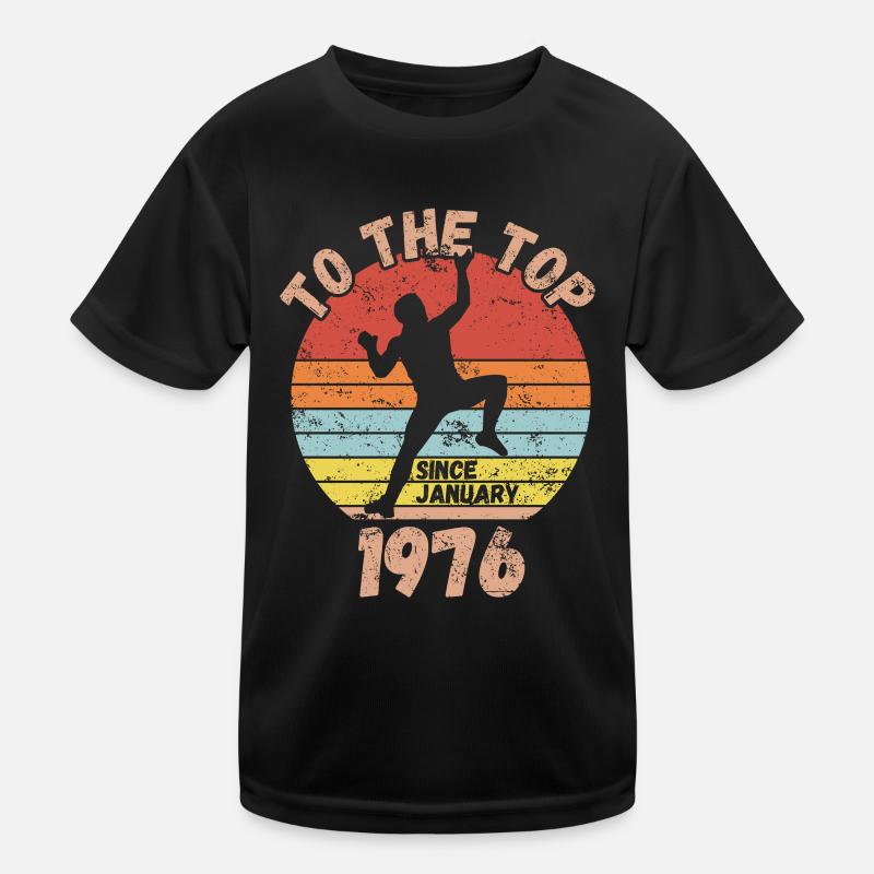 Anniversaire Escalade Bouldering depuis janvier 1976 T-shirt sport Enfant
