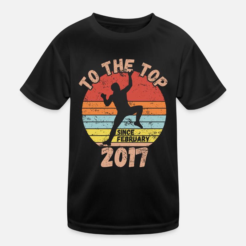 Birthday Climbing Bouldering since February 2017 Kids Functional T-Shirt