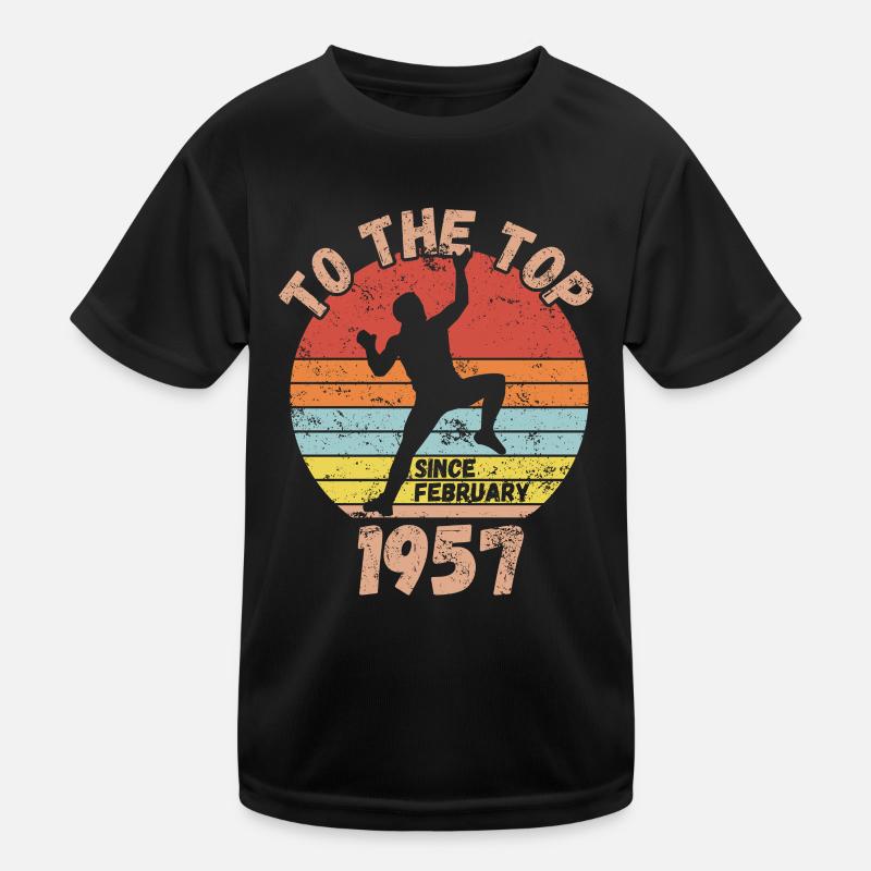 Anniversaire Escalade De Bloc depuis février 1957 T-shirt sport Enfant
