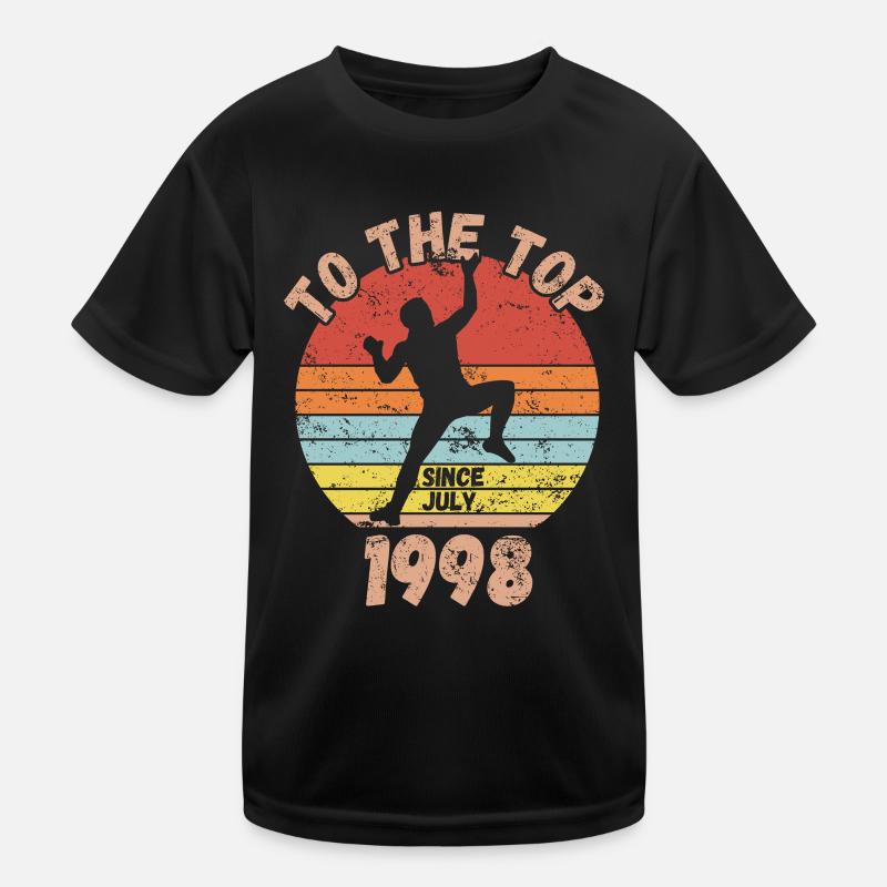Birthday Climbing Bouldering since July 1998 Kids Functional T-Shirt