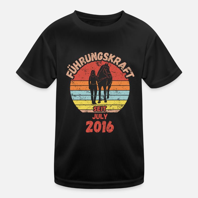 Führungskraft Reiten Geburtstag Juli 2016 Kinder Funktions-T-Shirt