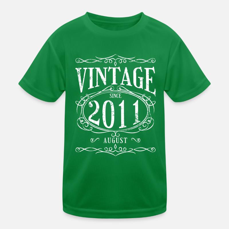 Geburtstag - Vintage since August 2011 Kinder Funktions-T-Shirt