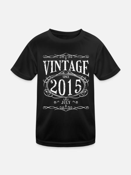 Anniversaire - Millésime depuis Juillet 2015 - T-shirt sport Enfant - noir - Devant