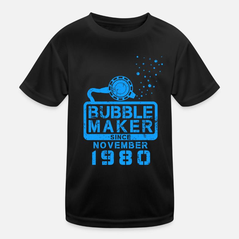 Diver Birthday Bubblemaker since November 1980 Kids Functional T-Shirt