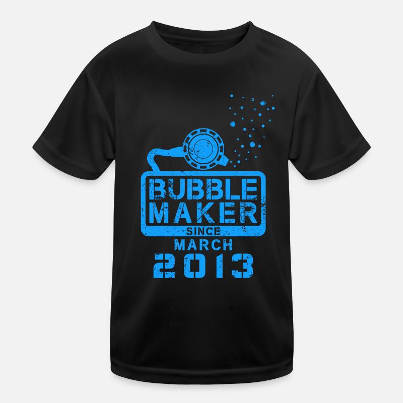 Diver Birthday Bubblemaker since March 2013 Kids Functional T-Shirt