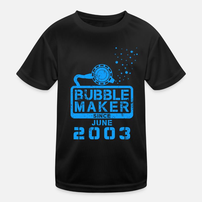 Diver Birthday Bubblemaker since June 2003 Kids Functional T-Shirt